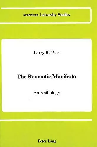 The Romantic Manifesto cover