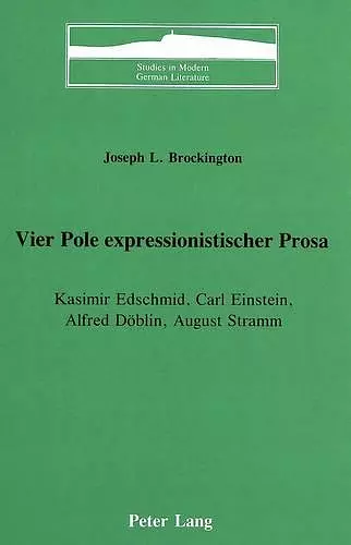 Vier Pole Expressionistischer Prosa cover