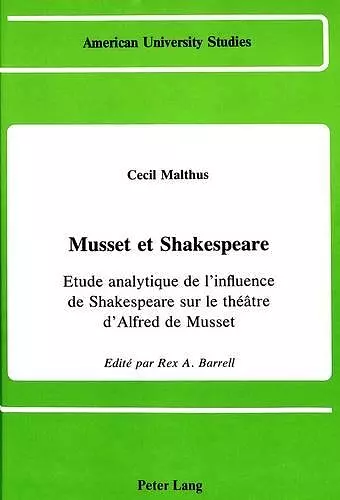 Cecil Malthus Musset et Shakespeare cover