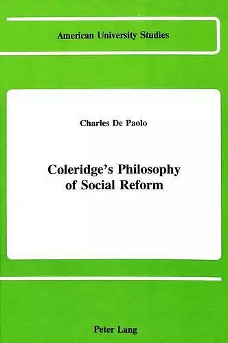 Coleridge's Philosophy of Social Reform cover