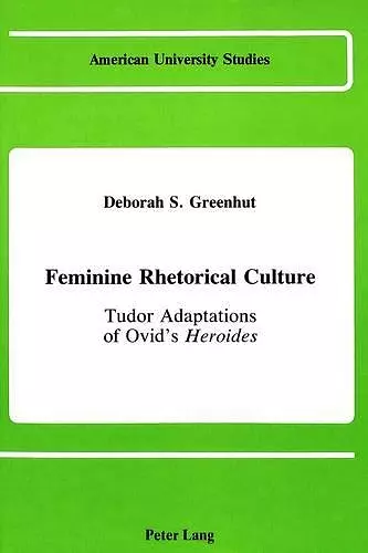 Feminine Rhetorical Culture cover
