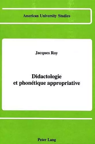 Didactologie et Phonetique Appropriative cover