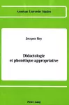 Didactologie et Phonetique Appropriative cover