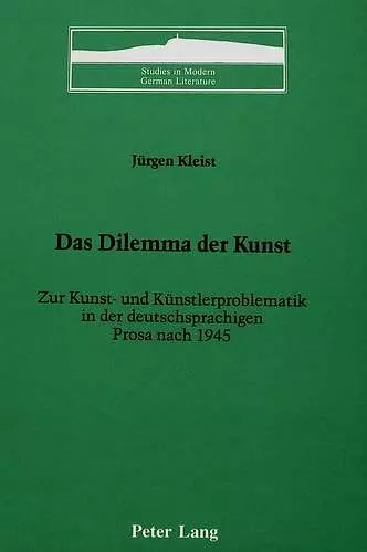 Das Dilemma der Kunst cover