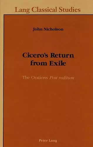 Cicero's Return from Exile cover