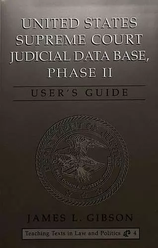 United States Supreme Court Judicial Data Base, Phase II cover