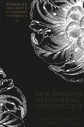 New Insights in Germanic Linguistics II cover