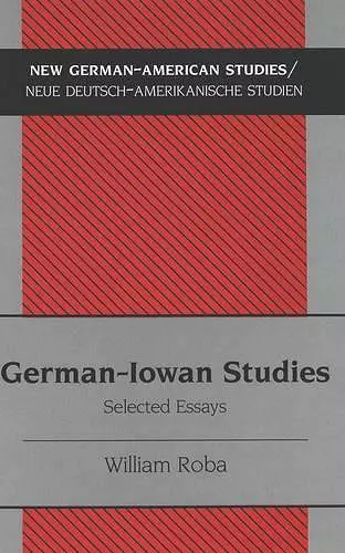 German-Iowan Studies cover