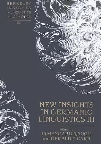 New Insights in Germanic Linguistics III cover