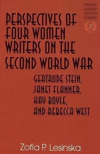 Perspectives of Four Women Writers on the Second World War cover