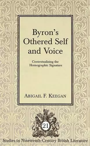 Byron's Othered Self and Voice cover