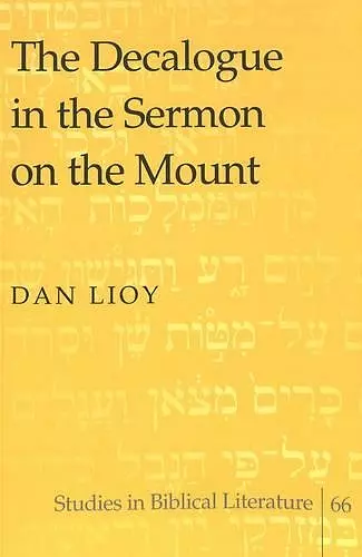 The Decalogue in the Sermon on the Mount cover