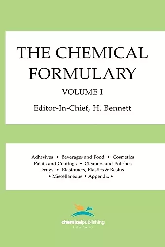 The Chemical Formulary, Volume 1 cover
