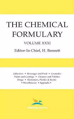 The Chemical Formulary, Volume 31 cover