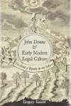 John Donne and Early Modern Legal Culture cover