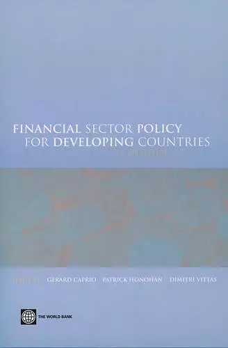 Financial Sector Policy for Developing Countries cover