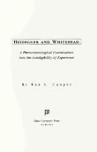 Heidegger and Whitehead cover