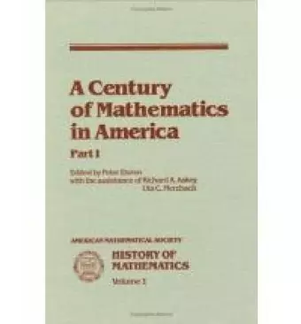 A Century of Mathematics in America, Part 1 cover