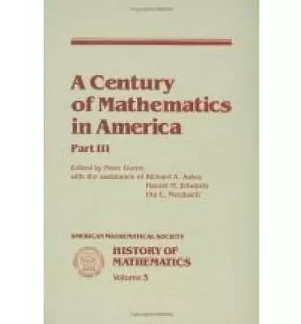 A Century of Mathematics in America, Part 3 cover