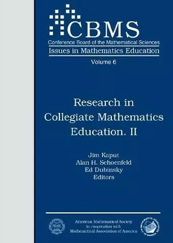 Research in Collegiate Mathematics Education II cover