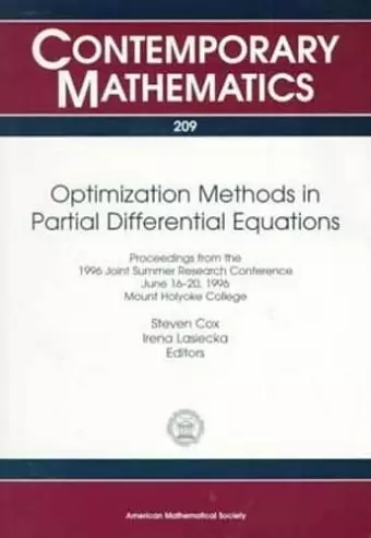 Optimization Methods in Partial Differential Equations cover