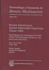 Recent Advances in Partial Differential Equations, Venice, 1996 cover