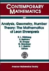 Analysis, Geometry, Number Theory cover