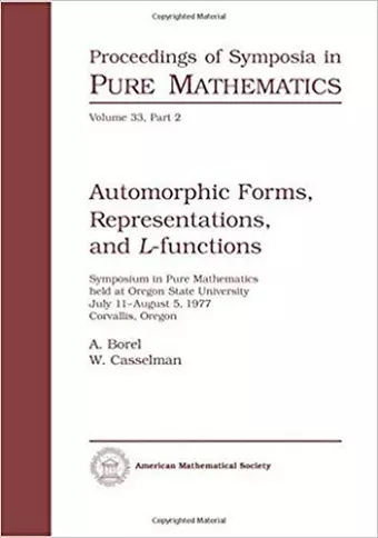 Automorphic Forms, Representations and L-Functions cover