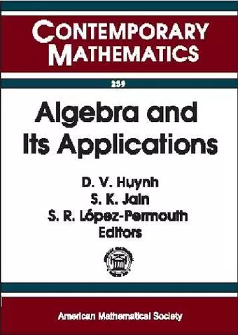 Algebra and Its Applications cover