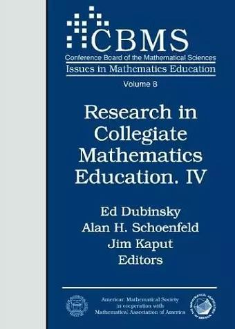 Research in Collegiate Mathematics Education IV cover