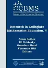 Research in Collegiate Mathematics Education V cover