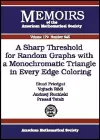 A Sharp Threshold for Random Graphs with a Monochromatic Triangle in Every Edge Coloring cover