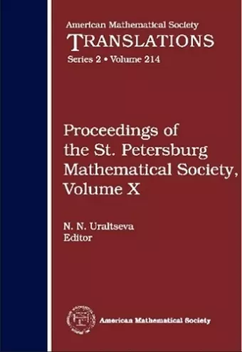 Proceedings of the St. Petersburg Mathematical Society, Volume 10 cover