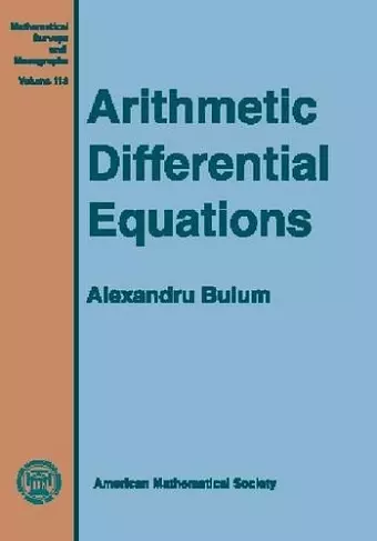 Arithmetic Differential Equations cover