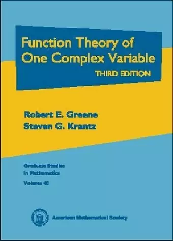 Function Theory of One Complex Variable cover