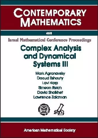 Complex Analysis and Dynamical Systems III cover