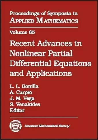 Recent Advances in Nonlinear Partial Differential Equations and Applications cover