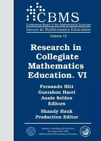 Research in Collegiate Mathematics Education VI cover