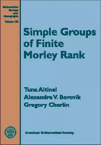 Simple Groups of Finite Morley Rank cover