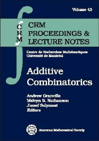 Additive Combinatorics cover