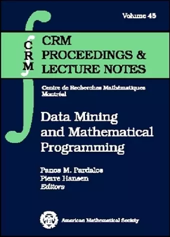 Data Mining and Mathematical Programming cover