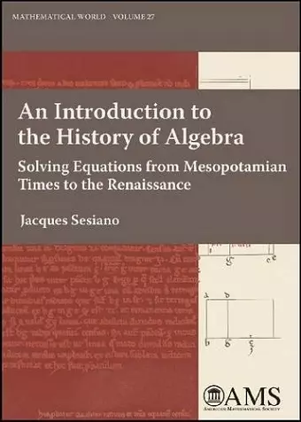 An Introduction to the History of Algebra cover