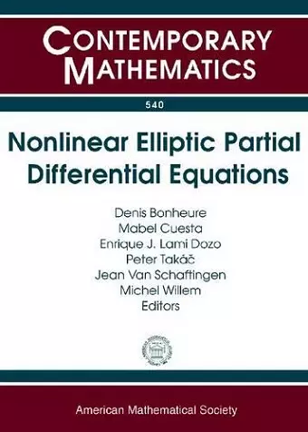 Nonlinear Elliptic Partial Differential Equations cover