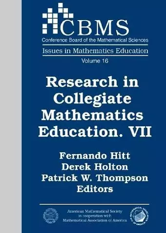 Research in Collegiate Mathematics Education VII cover