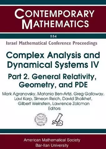 Complex Analysis and Dynamical Systems IV cover