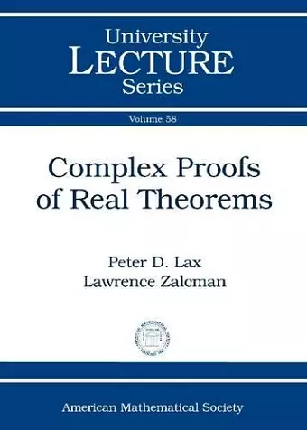 Complex Proofs of Real Theorems cover