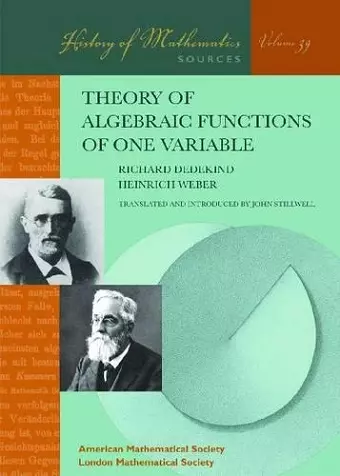 Theory of Algebraic Functions of One Variable cover