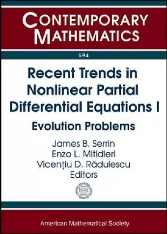 Recent Trends in Nonlinear Partial Differential Equations I cover