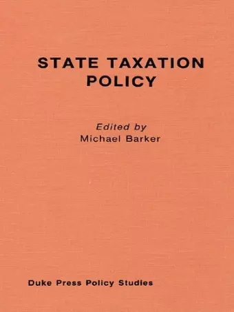 State Taxation Policy and Economic Growth cover