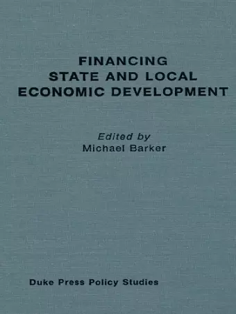 Financing State and Local Economic Development cover